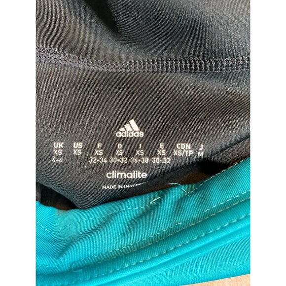 Adidas Women's Black/Blue Climalite Leggings XS - Picture 10 of 11